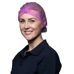 NITRAS Klipphaube, 52 cm 4018 , 1 Karton = 10 Beutel à 100 Stück, Farbe: pink