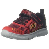 SKECHERS 407218n BKRD Sneaker, Schwarz/Rot/Synthetik/Gelb, 20 EU