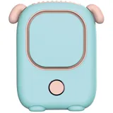 Tragbarer, Klingenloser Nackenventilator, Usb-aufladbar, Mini-tischventilator In Blau Für Hunde