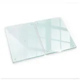 Tulup Schneidebrett Transparent Glas 40x0.4x52 cm Tehärtetem Für küche