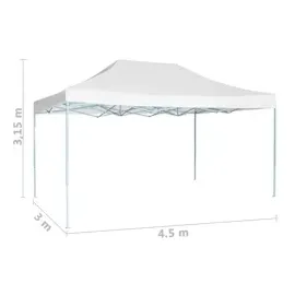 vidaXL Faltbares Partyzelt 3 x 4,5 m weiß