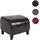 Mendler Sitzhocker Emmen Leder + Kunstleder 37 x 45 x 47 cm Braun