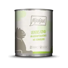 MjAMjAM Premium Nassfutter für Katzen leckeres Rind an gedämpftem Kürbis 6 x 800 g
