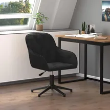 vidaXL Bürostuhl Samt Schwarz
