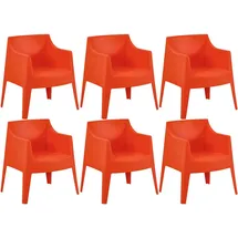 deluke HENRI Gartenstuhl 73 x 57 x 78 cm orange 6 St.