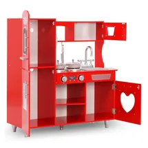 vidaXL Kinderspielküche MDF 84×31×89 cm Rot