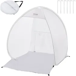 VEVOR Farbkabine DIY Sprühmalerei Sprühfarbe Schutzzelt Pop-Up Auspuff Weiß