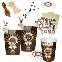 alles-meine.de GmbH Weihnachtskalender - Coffee to go/Glühwein & Kaffee Becher - incl. Name - 24 Stück Boxen/Schachteln zum Befüllen + Zahlenaufkleber - selber Basteln - ..