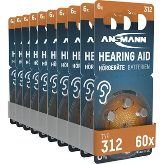 Ansmann Hörgerätebatterie 312 PR41 60 St. 1506-0029