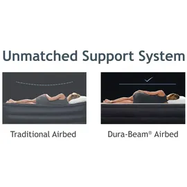 Intex Twin Comfort ELEVATED AIRBED W/ Fiber-Tech RP, (w/220-240V Internal Pump) Beige, Braun