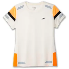 Brooks Run Visible Short Sleeve 2.0 Damen Schwarz/Weiß L