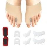 DAILISHA 9PCS Big Toe Corrector und Hallux Valgus Zehenspreizer Protection Kit inklusive orthopädischer Bunion Splint Bunion Pads Zehentrenner Spannbänder Hammer Toe Corrector für Männer und Frauen