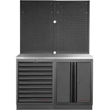 Kraftwerk, Werkstattschrank, MOBILIO BLK Kombi Edelstahl (136 cm, 200 cm)