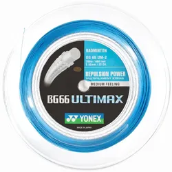 Yonex Badmintonsaite BG 66 Ultimax (Power+Komfort) blau 200m Rolle