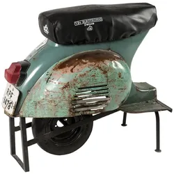Rollerbank aus alten Autokarosserien und Akazienholz – 95x50x81cm