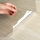 Tischfolie Transparent 1.5mm, Öl- und wasserdicht, Garten Tischdecken Für Draußen Verschiedene Größen, Tischfolien für Bürocomputer Schreibtisch Sofa Tisch Esstisch, Kristallklar 1,5 mm 85x150cm