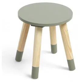 la factory Kinderhocker LE ROI DE LA JUNGLE Ø 24 cm Kiefer lackiert grün