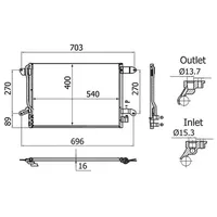 Mahle Kondensator, Klimaanlage BEHR