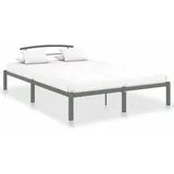 CIADAZ Bettgestell Grau Metall 160x200 cm, Bett, Bed Frame, Familienbett, Bettrahmen, Bett Gestell, Bett Rahmengestell, Schlafzimmer Bett - 284666