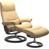 Stressless Stressless® »View«, (Set, Relaxsessel mit Hocker), mit Signature Base, Größe L,Gestell Wenge