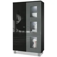 Vladon Standvitrine Denjo (Standvitrine, mit 2 Türen und 3