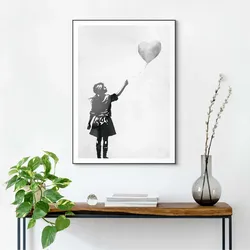 Reinders! Bild mit Rahmen »Balloon Girl«, 63629018-0 Farbe Bild(er): schwarz B/H/T: 50 cm x 70 cm x 1,6 cm