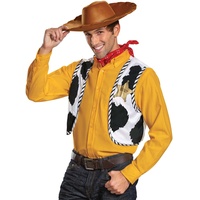 Disney Offizielles Toy Story Kit Woody Kostüm Herren, Sheriff Cowboy Kostüm Herren mit Hut, Faschingskostüm fur Erwachsene Karneval Geburstag Costume