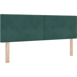 vidaXL Boxspringbett 140 x 200 cm Dunkelgrün