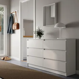 home collective Kommode mit 6 Schubladen 140 x 78 cm Weiß