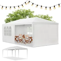 Juskys Partyzelt 3 x 6 m Weiß