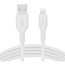 Belkin BoostCharge Flex USB-A Kabel mit Lightning Connector 2 m, Weiß