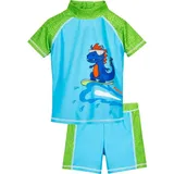 Playshoes Badeanzug UV-Schutz Bade-Set Dino blau 74/80 - ca. 9-12 Monate