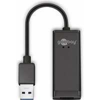 goobay USB 3.0 Gigabit Ethernet Netzwerkkonverter - Spannungsumwandler Schwarz
