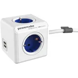 Allocacoc USB-Steckdose 1,5 m Blau 4 St.