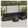 vidaXL Gartenlounge Set 7-tlg. Schwarz