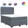 vidaXL Boxspringbett 140 x 200 cm Dunkelgrau