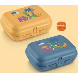 Tupperware Oyster Twins set Elefant & Leopard L 12,9 × B 10,3 × H 5,2