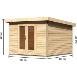 Karibu Rabensee 1 3,46 x 3,32 m Beige