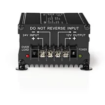 Nedis Stromwandler - Auto Angetrieben - 24 V DC - 12 V DC - 120 W - Schraubklemme - Ausgestattet mit Einer Sicherung - Schwarz
