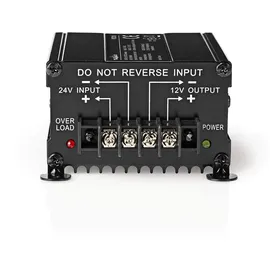 Nedis Stromwandler - Auto Angetrieben - 24 V DC - 12 V DC - 120 W - Schraubklemme - Ausgestattet mit Einer Sicherung - Schwarz