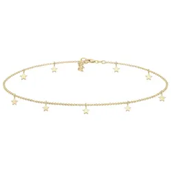 Elli Choker Kette Sterne Astro Look Basic 925er Silber goldfarben Damen 