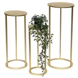 DanDiBo Ambiente Blumenhocker 3er Set 60 x 60 cm Gold