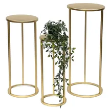 DanDiBo Ambiente Blumenhocker 3er Set 60 x 60 cm Gold