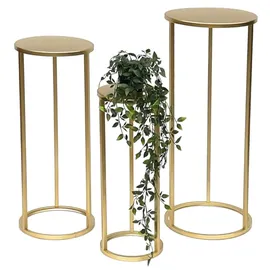 DanDiBo Ambiente Blumenhocker 3er Set 60 x 60 cm Gold