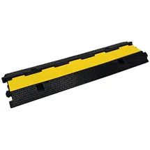Hti-Living Kabelbrücke mit 2 Kabelkanälen Überfahrschutz 96 cm Gelb Schwarz