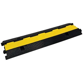 Hti-Living Kabelbrücke mit 2 Kabelkanälen Überfahrschutz 96 cm Gelb Schwarz