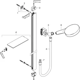 Hansgrohe Rainfinity Brauseset 130 3jet chrom 27673000