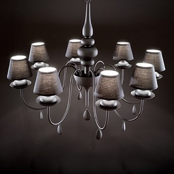 Ideal Lux 111872 Pendelleuchte 6x40W Blanche Nero | E14 - schwarz