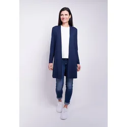 Cardigan SEIDEL MODEN, Damen, Gr. 34, blau (navy), Obermaterial: 95% Viskose, 5% Elasthan, unifarben, casual, normal lang, Langarm abgesteppt, Strickjacken, MADE IN GERMANY