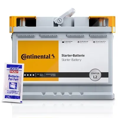Continental Starterbatterie L5 100Ah 900A + 1x 10g Batterie-Pol-Fett [Hersteller-Nr. 2800012026280] für Alfa Romeo, Alpina, Audi, BMW, Chevrolet, Chry